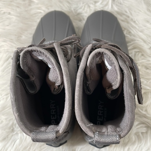 Sperry Saltwater Duck Boots Canvas Waterproof Grey Men\'s Size 10 NEW main image 11